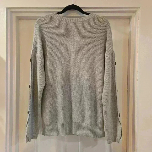 Kavu Lena Crewneck  Oversized Pullover Sweater Gray Womens Size Medium - Picture 2 of 9